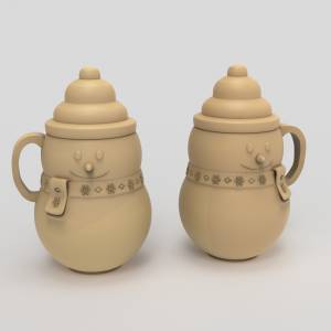 Чашечка снеговик